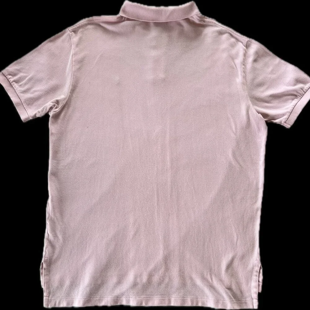 POLO Ralph Lauren Men's Pink Cotton Mesh/Piqué Knit Polo Shirt - Classic Fit XL - Picture 3 of 6